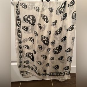 Alexander mc queen square silk chiffon scarf